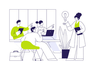 Focus group abstract concept vector illustration.