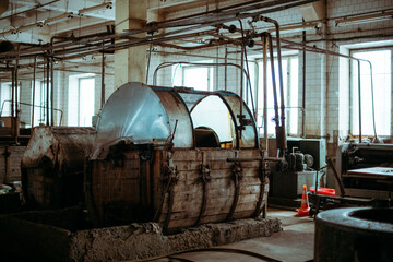 The rawhide workshop is a part of the tannery where light tanning is carried out. Soaking and...