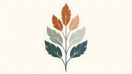 Design a minimalist vector illustration for pedal therapy featuring a stylized leaf on a pure white background. The leaf should have smooth, flowing lines with gentle curves, symbolizing calm and reju