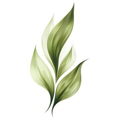 Obraz premium Design a minimalist vector illustration for pedal therapy featuring a stylized leaf on a pure white background. The leaf should have smooth, flowing lines with gentle curves, symbolizing calm and reju