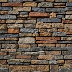 Obraz premium Stone texture without cement, multicolored granite, granite masonry