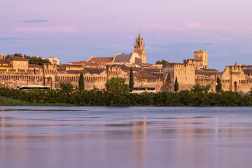 Avignon, Vaucluse, Provence-Alpes-Cote d'Azur, France. The Palais des Papes, Palace of the Popes, in Avignon.