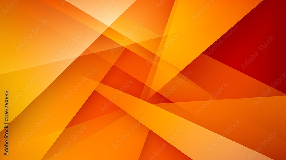 Poster a vibrant abstract background featuring dynamic orange and red geometric shapes, creating an energet