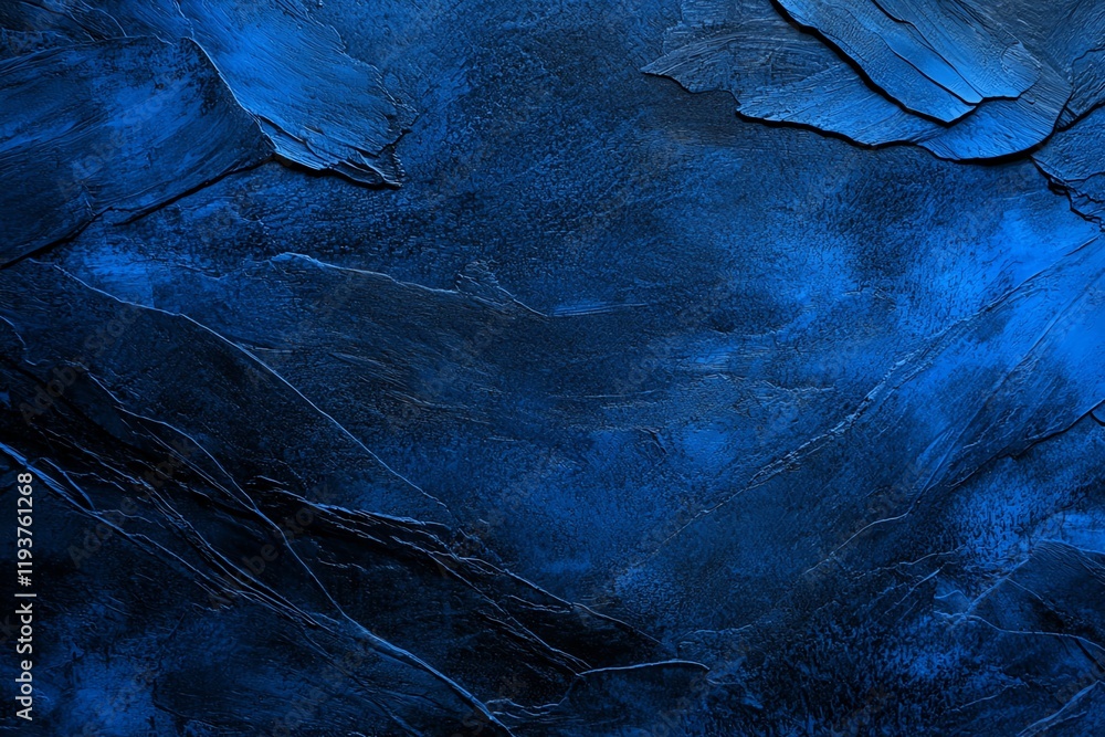 Poster an abstract blue texture featuring deep shades and intricate patterns, perfect for backgrounds in de