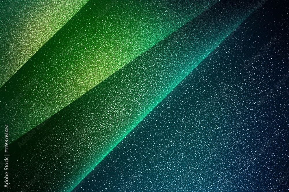 Poster a vibrant abstract gradient design blending shades of green and blue, featuring a dynamic interplay 