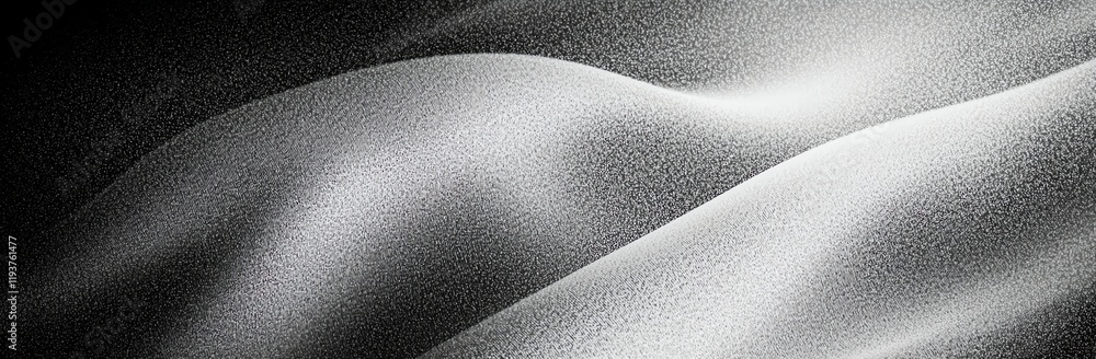 Poster abstract image featuring soft, flowing curves in monochrome. the gentle undulations create a sense o