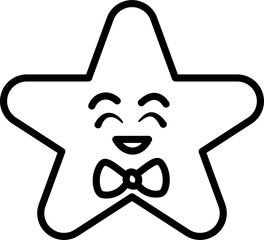 Content Star outline emoji