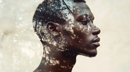 Multiple Exposure Effect Showing An African Man