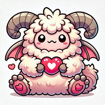 a baby mamoth kawaii style love valetine 0145
