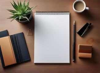 empty notepad on the table