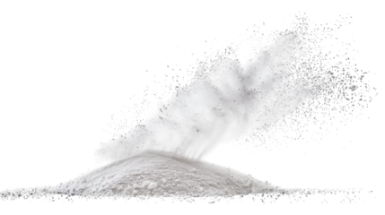 A spray of fine white mist, isolated on a white background