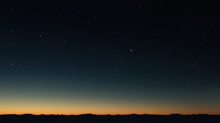 Naklejka premium Night Sky Over A Landscape In Complete Shadow