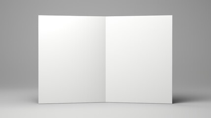 Blank Square Tri Fold Catalogs with Clipping Path - 3D Rendered Isolated Illustration for Mockup and Template Design of Booklets and Leaflets with Changeable Background