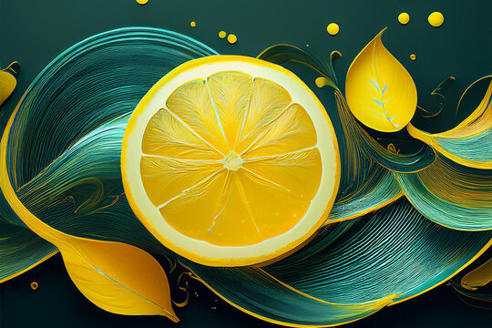 abstract lemon waves