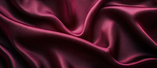 Obraz premium Luxurious satin fabric drapes in rich burgundy and pink tones creating a soft smooth and opulent texture This elegant and sophisticated background evokes a sense of luxury glamour