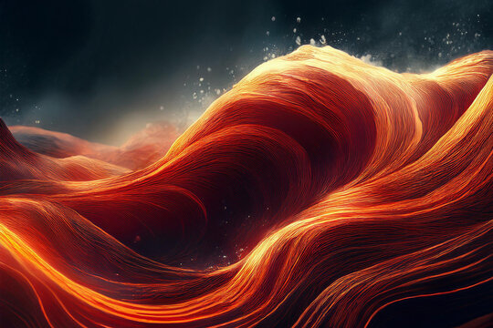 abstract glowing sandy waves