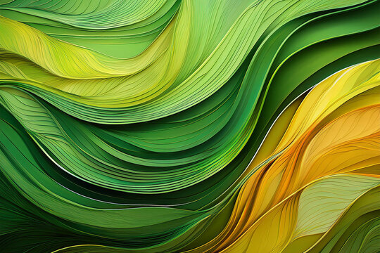 green avocado color lines waves abstract
