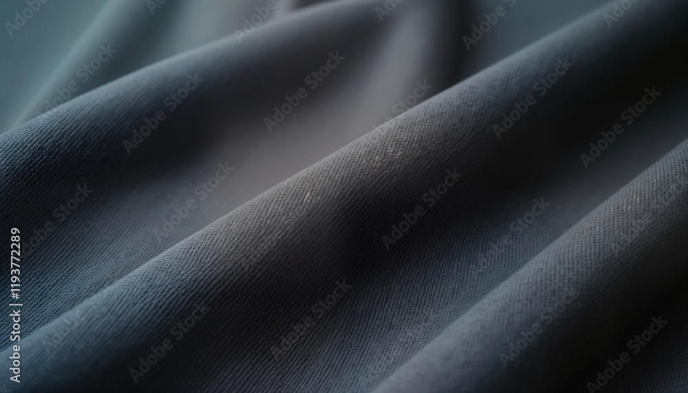 Poster close-up view of gray fabric texture. fabric shows subtle pattern, soft waves. perfect for showcasin