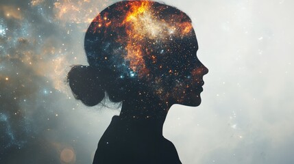 Silhouette Of A Person With Stormy Clouds