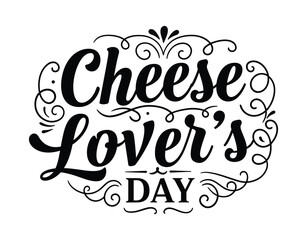Cheese slice on a space and a text Cheese lovers Day 20th January.