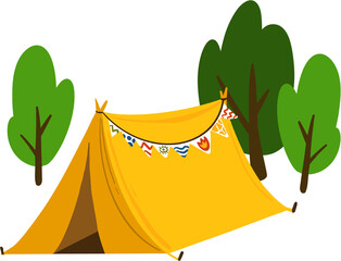 illustration of a tent © 자 감