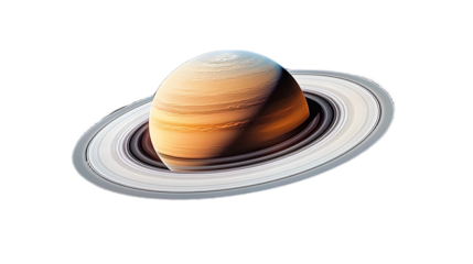 planet saturn on white background