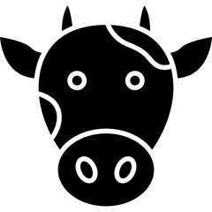 Cow Face icon single vector illustration