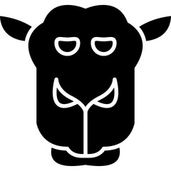 Camel Face icon single vector illustration
