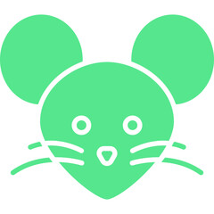 Mouse Face icon single vector illustration