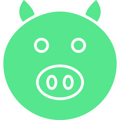 Pig Face icon single vector illustration