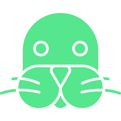 Sea Lion Face icon single vector illustration