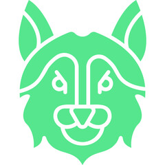 Wolf Face icon single vector illustration