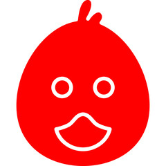 Duck Face icon single vector illustration