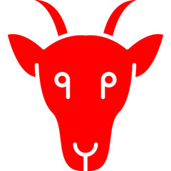Goat Face icon single vector illustration