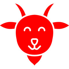 Lamb Face icon single vector illustration