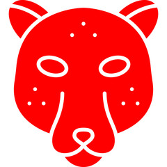 Leopard Face icon single vector illustration