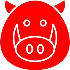 Boar Face icon single vector illustration