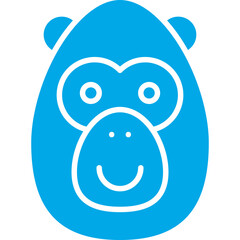 Ape Face icon single vector illustration