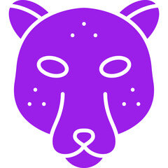 Leopard Face icon single vector illustration
