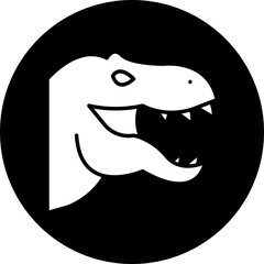 Dinosaur Face icon single vector illustration