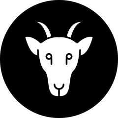 Goat Face icon single vector illustration