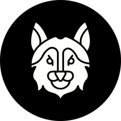 Wolf Face icon single vector illustration