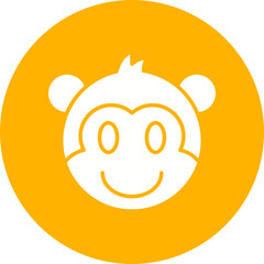 Monkey face icon single vector illustration