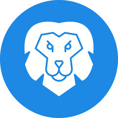 Lion Face icon single vector illustration
