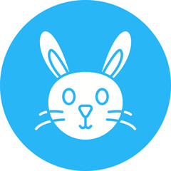 Rabbit Face icon single vector illustration