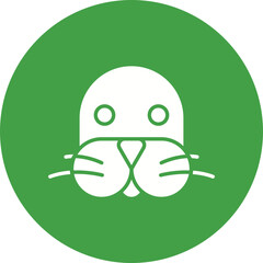 Sea Lion Face icon single vector illustration