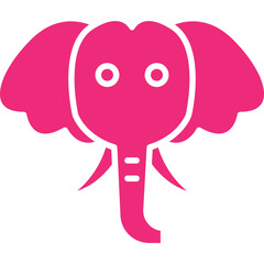 Elephant Face icon single vector illustration