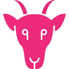 Goat Face icon single vector illustration