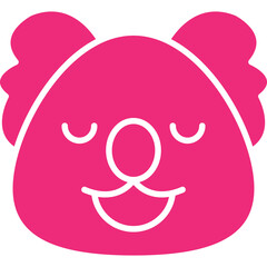 Koala Bear Face icon single vector illustration