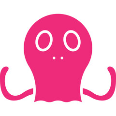 Octopus Face icon single vector illustration